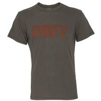 Obey Font Crew T-Shirt Charcoal