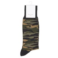 Paul Smith Accessories Camo Print Socks Khaki