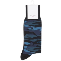 Paul Smith Accessories Camo Print Socks Navy