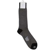 Paul Smith Accessories Fine Stripe Heel Socks Black