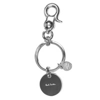 Paul Smith Accessories Matte Enameled Key Ring Silver