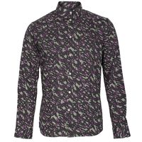 Paul Smith Jeans Tape Print Shirt Damson