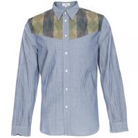 Paul Smith Red Ear Sashiko Panel Shirt Chambray