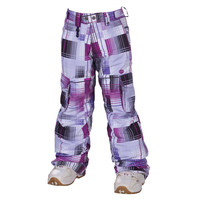 686 Girls Smarty Mandy Snowboard Jacket Violet Plaid Medium New Sample 2013