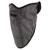 686 Mens Strap Face Mask Snowboard Ski Beanie Grey Plaid New