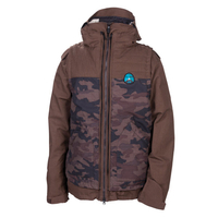 686 Smarty Satellite Mens Snowboard Jacket Choc Denim Large New Sample 2013