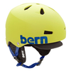 Bern Macon EPS Snowboard Helmet 2013 in Matte Neon Yellow w/ Black Flip Visor