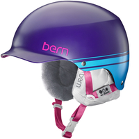 Bern Muse Womens Snowboard Helmet Satin Purple Retro w/White Cordova Liner M/L