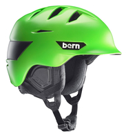 Bern Snowboard Helmet Kingston Zipmold In-Mold Matte Neon Green S/M