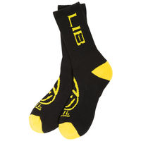 Lib Tech Mens Poly Skate Socks Black Various Sizes 2014