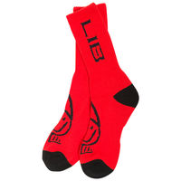 Lib Tech Mens Poly Skate Socks Red Various Sizes 2014