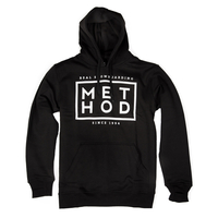 Method Snowboard Magazine Box Square Logo Hoodie Black Small