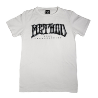 Method Snowboard Magazine Script T-Shirt White Medium