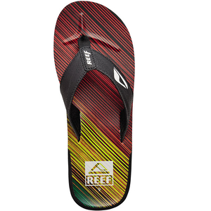 Reef Mens HT Prints Flip Flop 2014 in Rasta 2