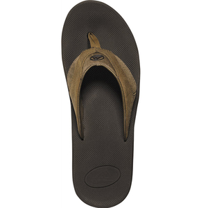 Reef Mens Leather Fanning Flip Flop 2014 in Brown