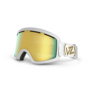 Von Zipper Beefy Snowboard Ski Goggles White Gloss with Gold Chrome Lens 2014