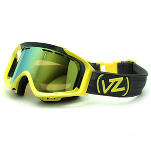 Von Zipper Porkchop Snowboard Ski Goggles Yellow Colorblock Gold Chro