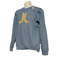 WeSC mens Icon crewneck sweater in Northen Blue Melange SML