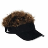 Flair Hair - Black Visor - Brown Hair