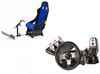 GameRacer Pro Racing Simulator Gaming Chair with Logitech G27 Steering Wheel and Pedals