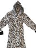 Leopard Print Q Fleece Parka Dressing Gown
