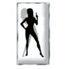 Moving Naughty Girl Keychain - Gun