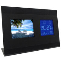 Photo Frame with FM Radio Alarm Clock Weather Station