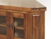 Annaghmore Assembled Roscrea Acacia Corner Tv Cabinet With Glass Doors
