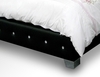 Annaghmore Crystal King Size Black Faux Leather Bed Frame
