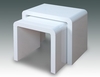 Annaghmore Flat Packed Atlantis Clarus White Gloss Nest Of Tables