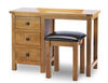 Archers Flat Packed Normandy Oak Single Pedestal Dressing Table With S