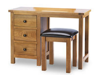 Archers Flat Packed Normandy Oak Single Pedestal Dressing Table With S
