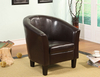 Birlea Chester Brown Faux Leather Tub Chair
