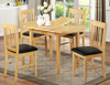 Birlea Chiltern 105cm Oak Extending Dining Table And 4 Chairs Set