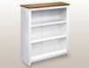 Core Flat Packed Capri White And Pine Low Bookcase