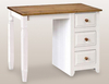Core Flat Packed Capri White And Pine Single Pedestal Dressing Table