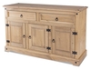 Core Flat Packed Corona Pine 3 Door 2 Drawer Sideboard