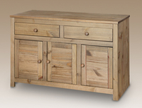 Core Flat Packed Hacienda Pine 3 Door 2 Drawer Sideboard