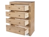 Core Flat Packed Hacienda Pine 4 Drawer Chest Of Drawers