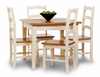 Core Jamestown 90cm Cream And Ash Square Dining Table And 4 Chairs Set