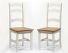 Core Jamestown Set Of 2 Cream And Ash Dining Chairs