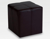 Core Milano Black Faux Leather Dressing Table Stool