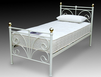 Julian Bowen Cadiz Single Cream Metal Bed Frame