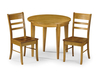 Julian Bowen Consort 90cm Honey Pine Half Moon Round Dining Table And
