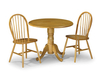 Julian Bowen Dundee 90cm Honey Pine Drop Leaf Round Dining Table And 2