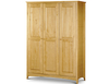 Julian Bowen Flat Packed Kendal Pine 3 Door Triple Fitted Wardrobe