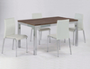 Lpd Amari 150cm Walnut Dining Table And 4 Chairs Set
