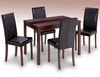 Lpd Ashleigh 114cm Walnut Dining Table And 4 Chairs Set