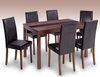 Lpd Ashleigh 140cm Walnut Dining Table And 6 Chairs Set