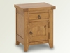 Lpd Assembled Hastings Oak 1 Door 1 Drawer Bedside Cabinet